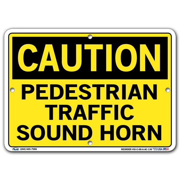 Aluminum Composite Sign, 7-1/2" H, 10-1/2" W, Aluminum Composite, Rectangle, SI-C-08-A-AC-130